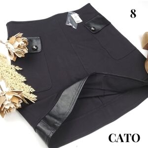 New Cato Black Rayon Poly Skirt Size 8